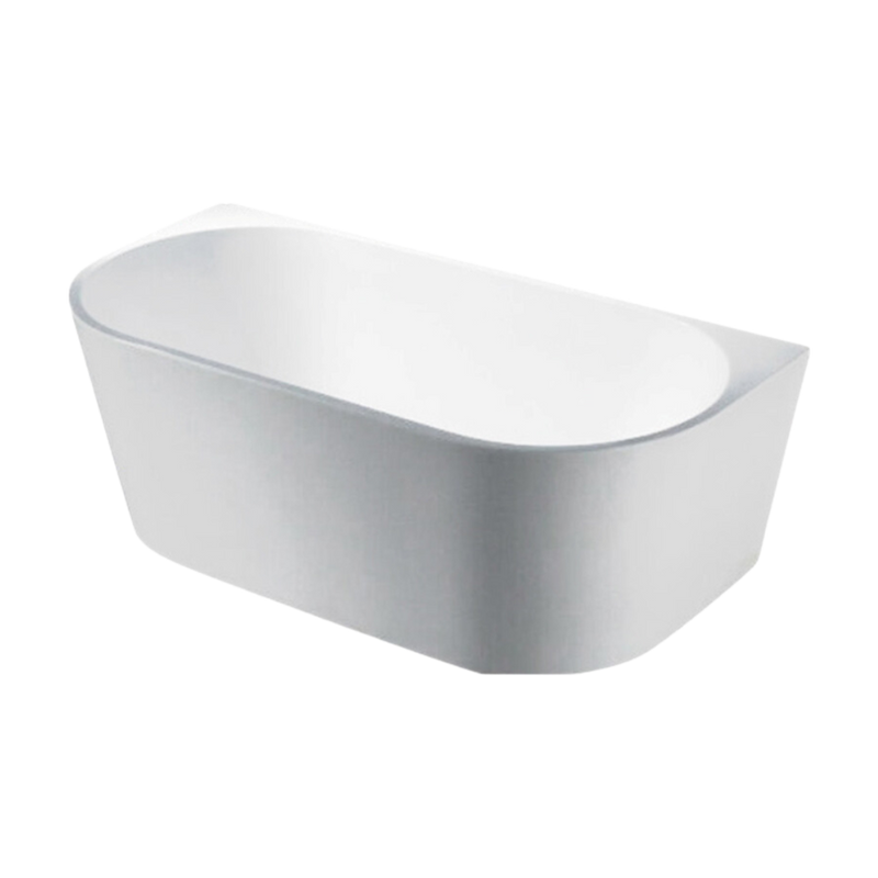 Riva back to wall bathtub gloss white