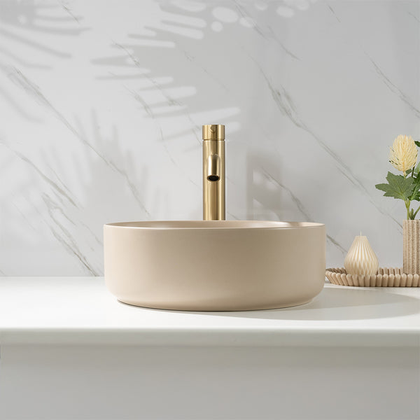 Alma Nashi Matte Ecru Sand Circle Basin