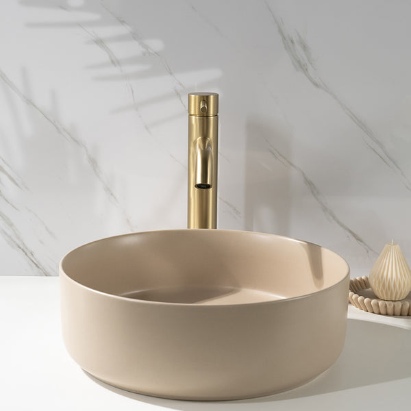 Alma Nashi Matte Ecru Sand Circle Basin