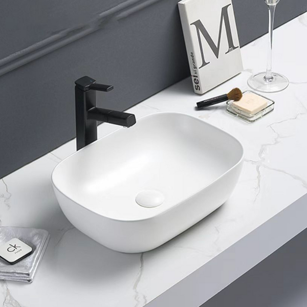 Keva Bevol Ceramic Gloss White Above Counter Basin