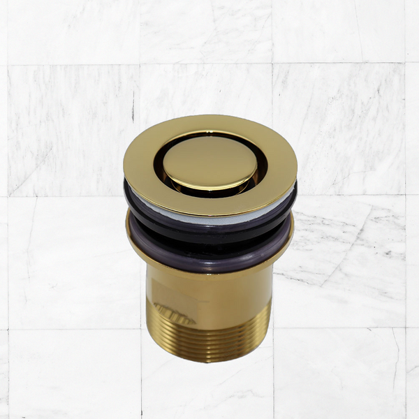 Art Australia Brushed Gold Finish 40mm Bath Pop Down Waste No Overflow