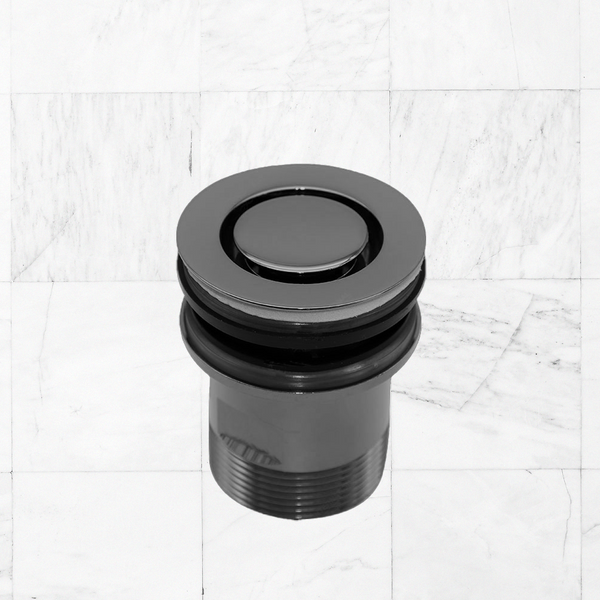 Art Australia Brushed Gunmetal 40mm Bath Pop Down Waste No Overflow