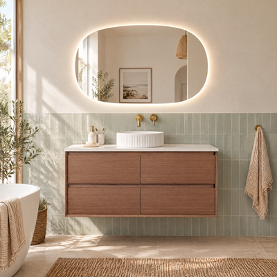Aulic Archer 1200mm Wall Hung Walnut Vanity