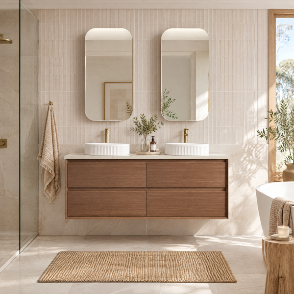 Aulic Archer 1500mm Wall Hung Walnut Vanity