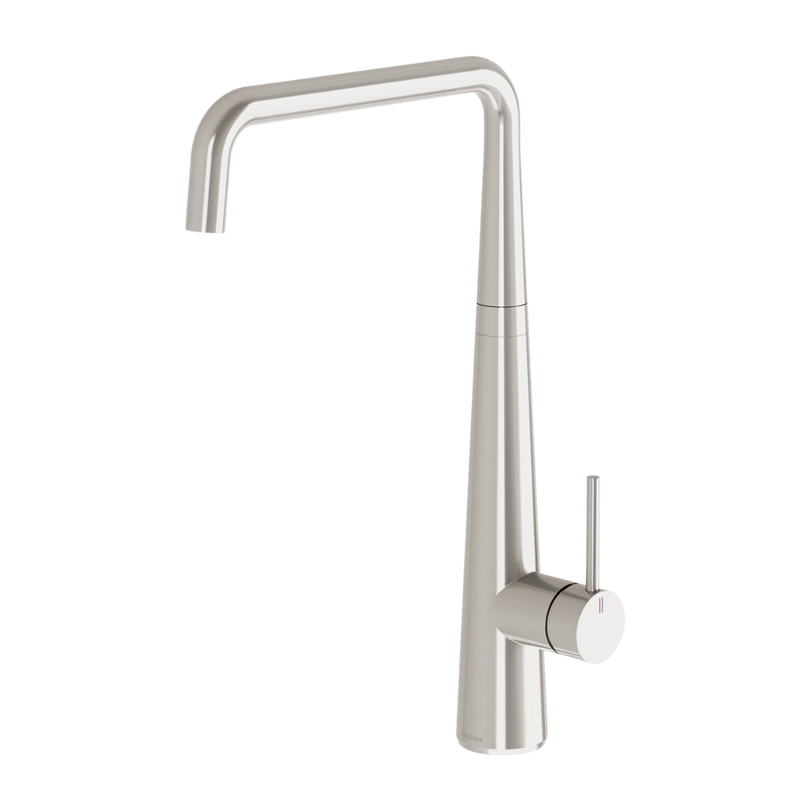 Erlen Brushed Nickel Sink Mixer 200mm Squareline