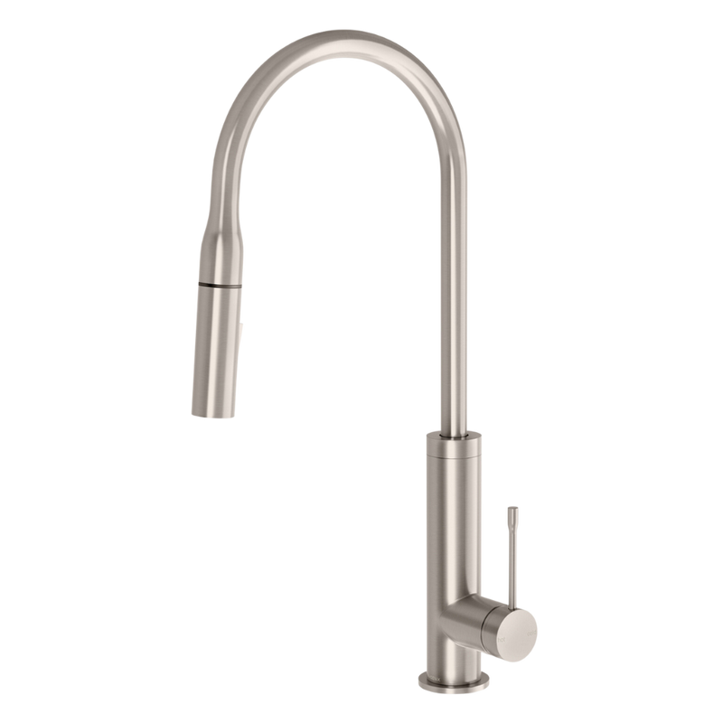 Deja Pull Out Brushed Nickel Sink Mixer 220mm