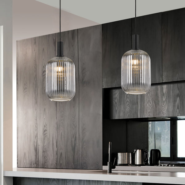 Telbix Bonura 20 Pendant Black Smoke