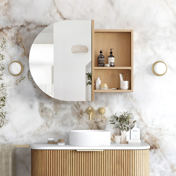 Otti Bondi 900x600 Woodland Oak Shaving Cabinet