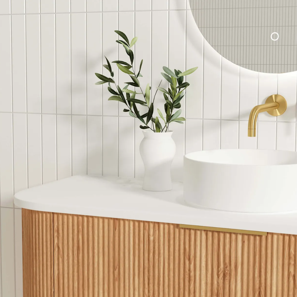 Otti Bondi 1200mm Woodland Oak Fluted Curve Vanity