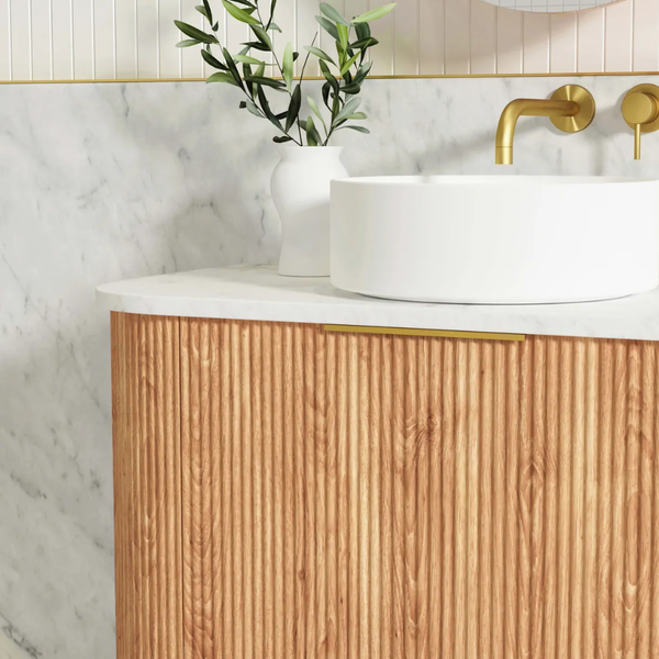 Otti Bondi 1500mm Woodland Oak Fluted Curve Vanity