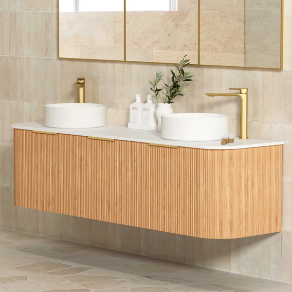 Otti Bondi 1800mm Woodland Oak Fluted Curve Vanity
