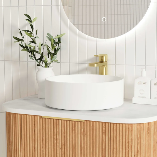 Otti Bondi 750mm Woodland Oak Fluted Curve Vanity