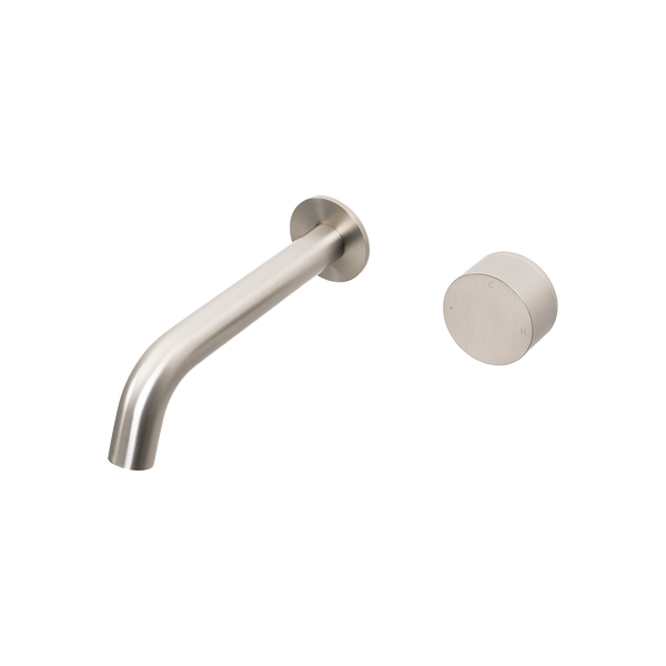 Alma Brushed Nickel Progressive Circle and Wall Spout Set