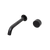 Alma Matte Black Progressive Circle Mixer and Wall Spout Set