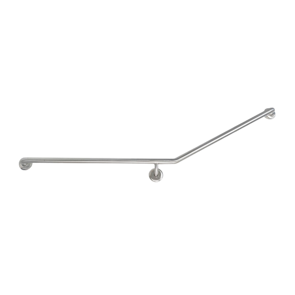 Johnson Suisse Grab Rail Angled 850x700mm Left Hand Side Stainless Steel