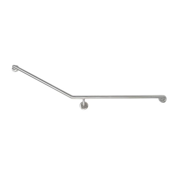 Johnson Suisse Grab Rail Angled 850x700mm Right Hand Side Stainless Steel