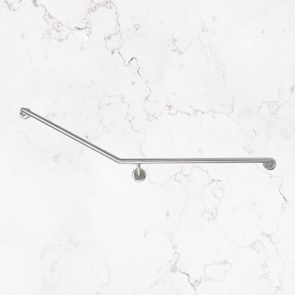 Johnson Suisse Grab Rail Angled 850x700mm Right Hand Side Stainless Steel