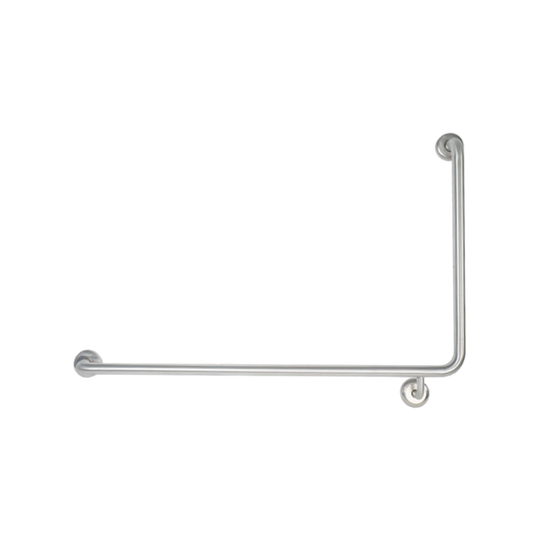 Johnson Suisse Grab Rail Angled 90 Degree 950x600mm Left Hand Side Stainless Steel