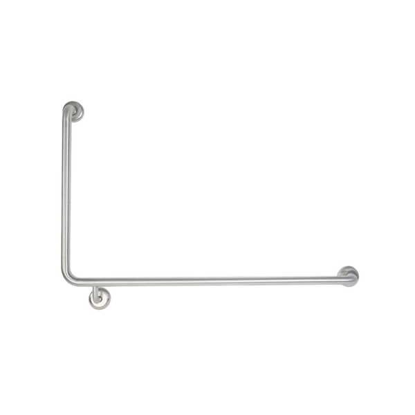 Johnson Suisse Grab Rail Angled 90 Degree 950x600mm Right Hand Side Stainless Steel