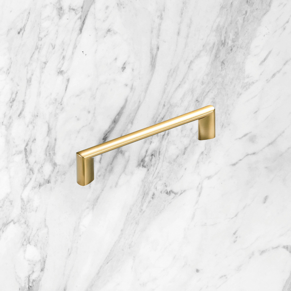 Momo Handles Barra D Handle 128mm Brushed Matte Brass