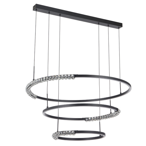 Telbix Brera 3 Tier Pendant Black