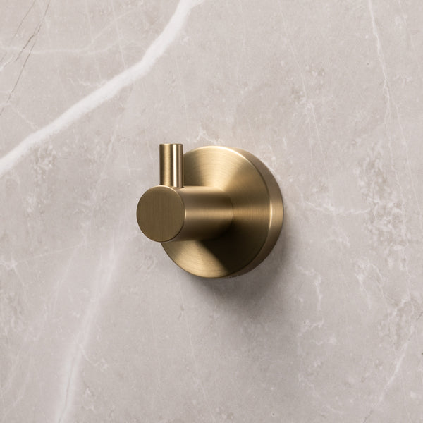 Alma Farina Robe Hook Brushed Brass Gold