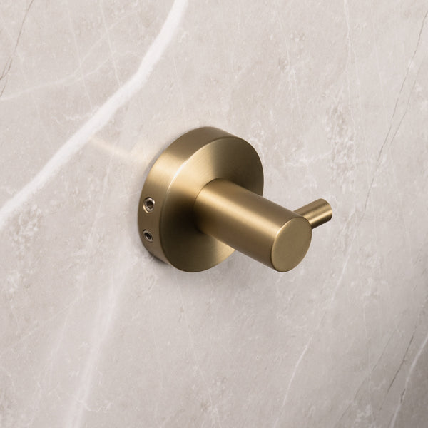 Alma Farina Robe Hook Brushed Brass Gold