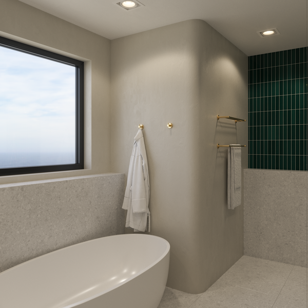 Alma Farina Robe Hook Brushed Brass Gold