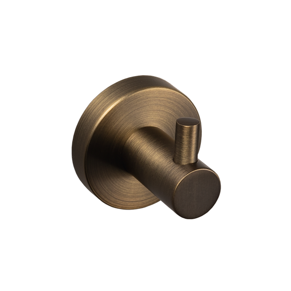 Alma Farina Robe Hook Brushed Vintage Antique Brass