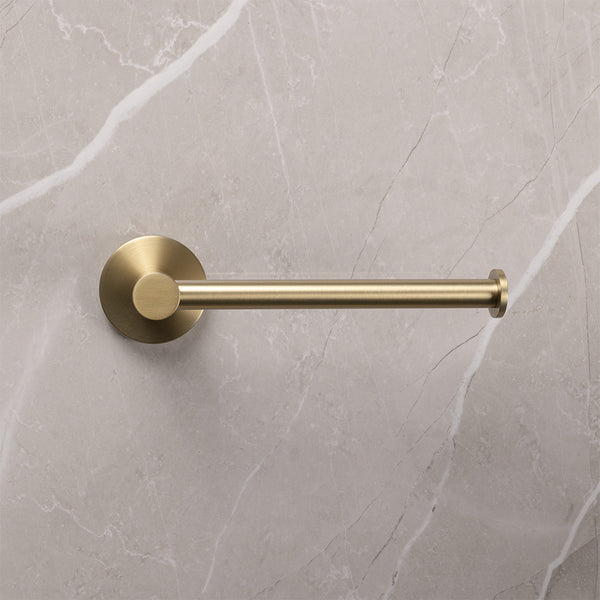 Alma Farina Toilet Roll Holder Brushed Brass Gold