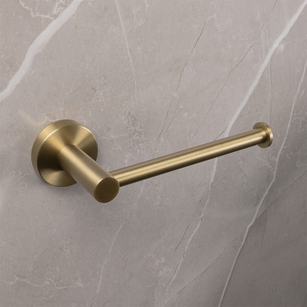 Alma Farina Toilet Roll Holder Brushed Brass Gold