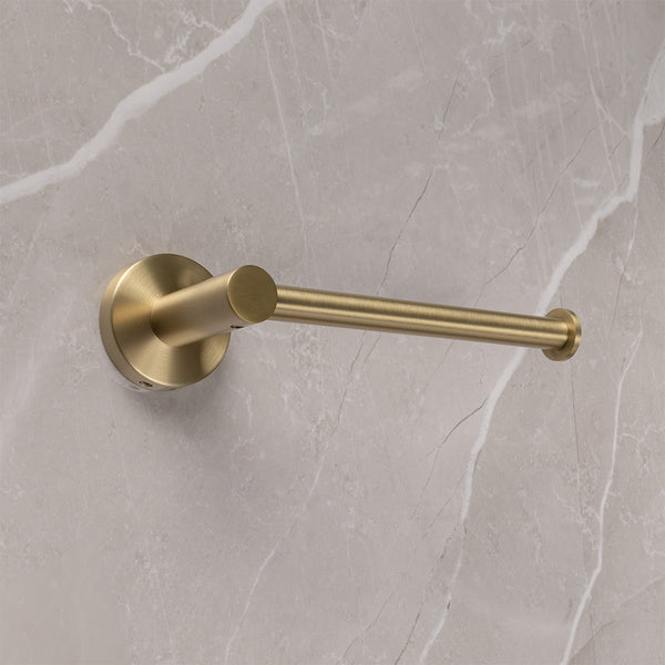 Alma Farina Toilet Roll Holder Brushed Brass Gold