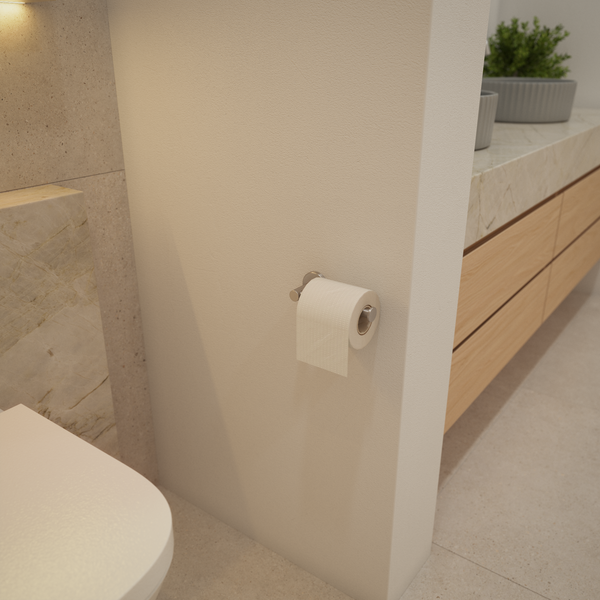 Alma Farina Toilet Roll Holder Brushed Nickel
