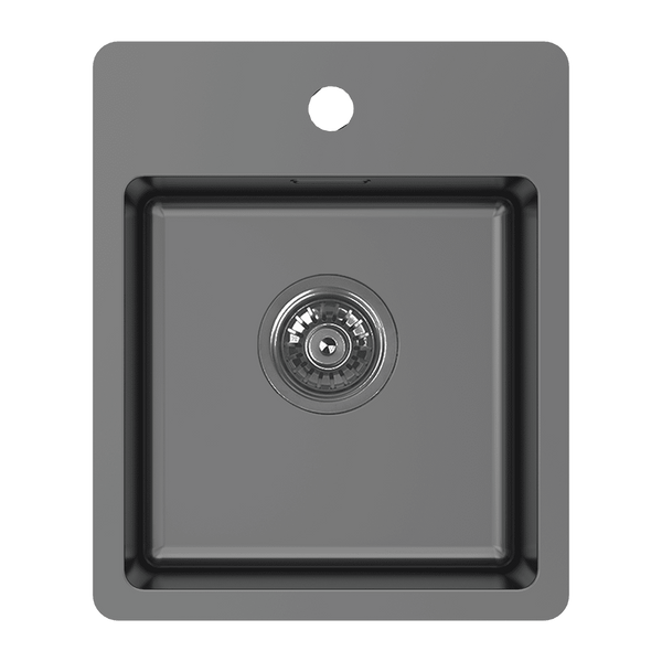 Abey Bs2 Bar Sink With Tap Landing Black Pearl