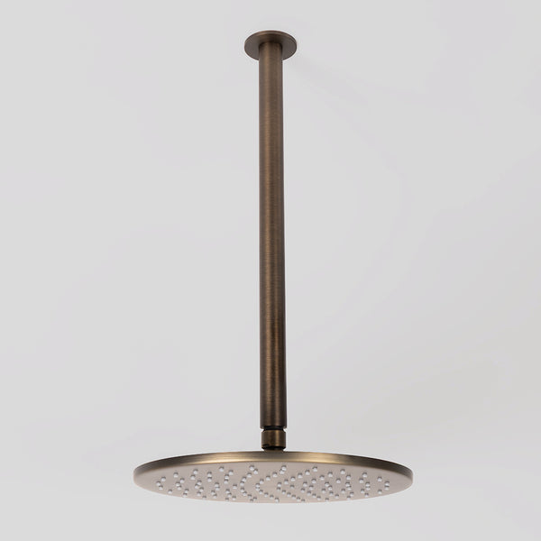 Alma Mira Brushed Vintage Antique Brass Ceiling Shower Arm 400mm