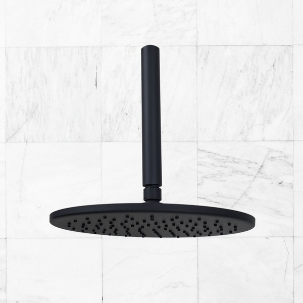 Alma Mira Matte Black Ceiling Shower Arm