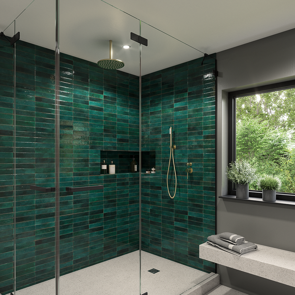 Alma Mira Brushed Brass Gold Ceiling Shower Arm