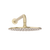 Alma Mira Brushed Brass Gold Curved Shower Arm and Head
