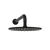 Alma Mira Matte Black Curved Shower Arm and Head