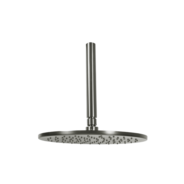 Alma Mira Brushed Gunmetal Ceiling Shower Arm and Head
