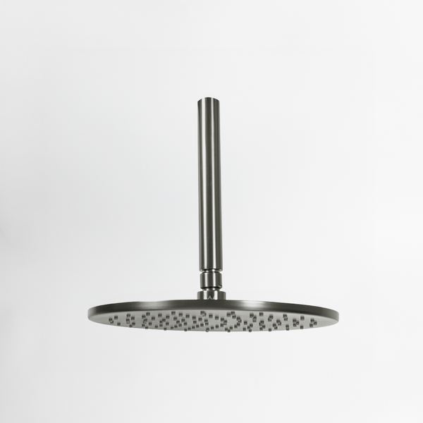 Alma Mira Brushed Gunmetal Ceiling Shower Arm and Head