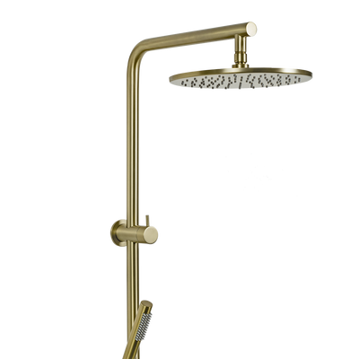 Mira Brushed Brass Gold Shower Rail Twin Set