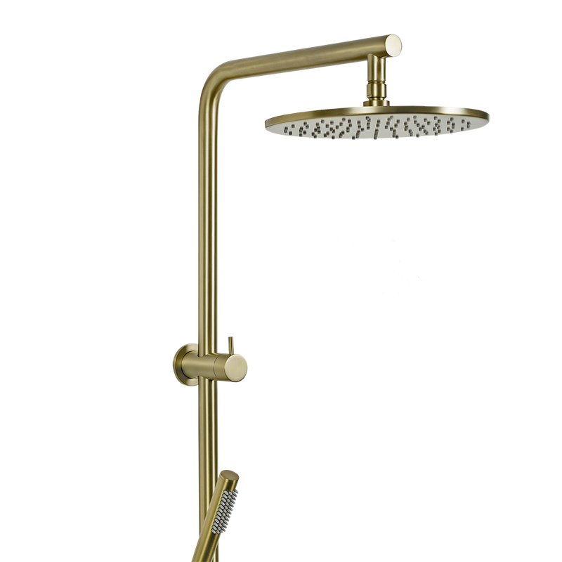 Mira Brushed Brass Gold Shower Rail Twin Set