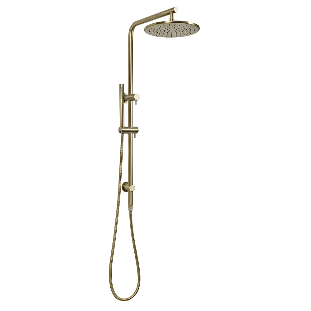Mira Brushed Brass Gold Shower Rail Twin Set Buildmat
