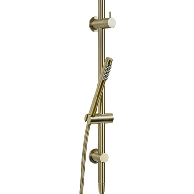 Mira Brushed Brass Gold Shower Rail Twin Set