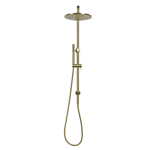 Alma Mira Brushed Brass Gold Shower Rail Twin Set