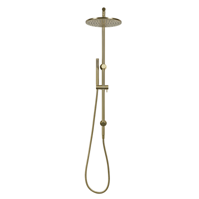 Mira Brushed Brass Gold Shower Rail Twin Set