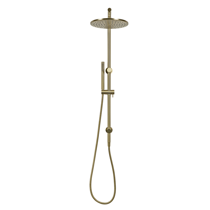 Mira Brushed Brass Gold Shower Rail Twin Set