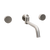 Alma Brushed Nickel Simple Circle Handles and Swivel Wall Spout Set