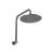 Alma Mira Brushed Gunmetal High Rise Upswept Shower Arm and Head